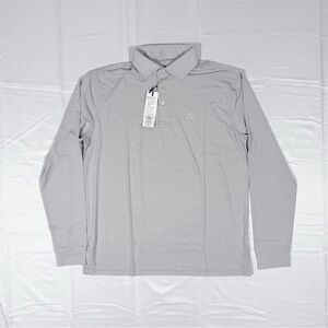 Rhoback Light Gray Long Sleeve Polo